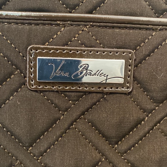 Vera Bradley Brown Quilt Tote.  Approx 20” long and 14” high.  NEW with TAGS - Picture 4 of 9
